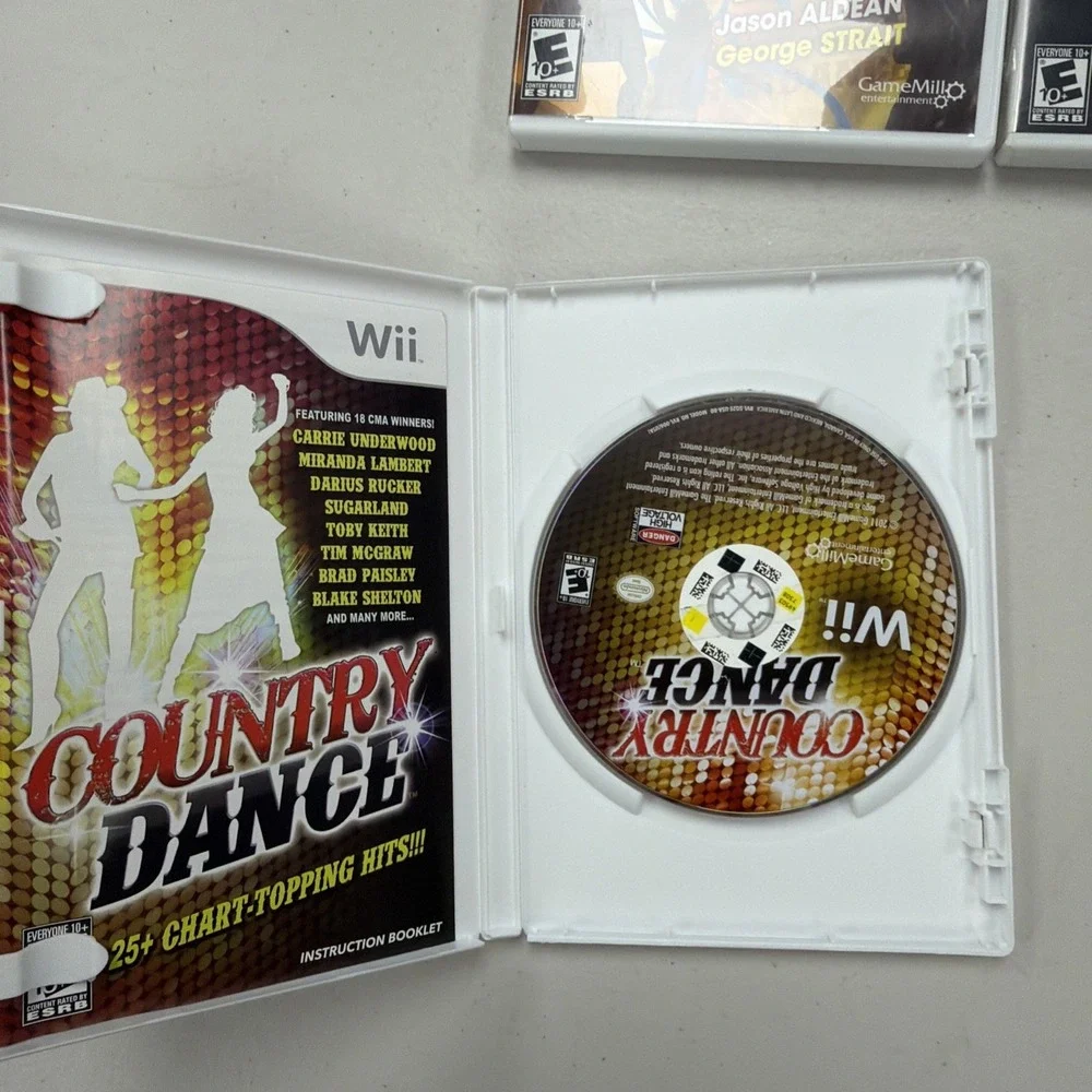 Lot Of 6 Dancing Nintendo Wii Games Just Dance 2,3, Country 1 And 2 And Summer